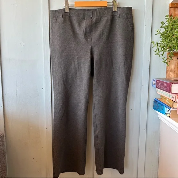 Quince Ultra-Stretch Ponte Bootcut Pants Charcoal Flare XL - Picture 4 of 11